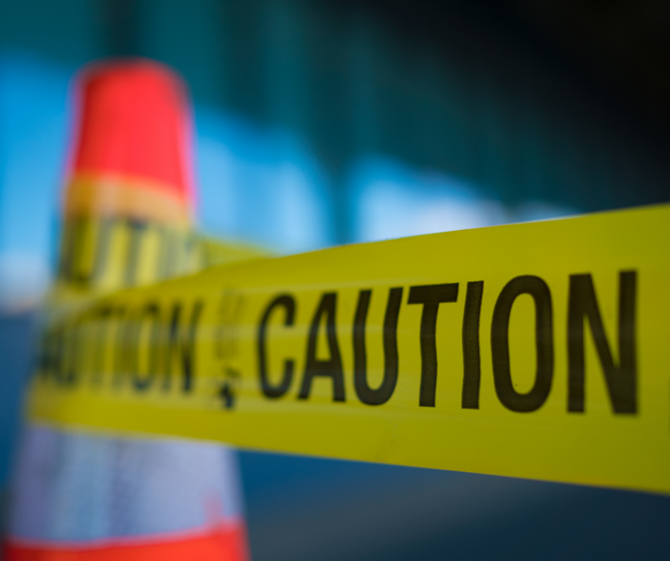 Caution tape outlines need to be be careful what information we provide to AI